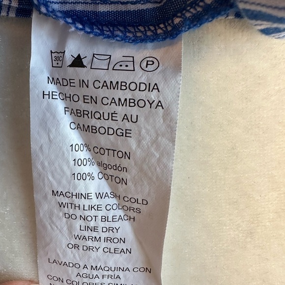 MICHAEL Michael Kors Blue Striped Women's Top - Picture 7 of 7